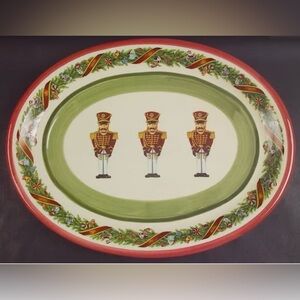 EUC Christopher's Tree (Portugal) 18in Oval Platter by Zrike (Christopher Radko)